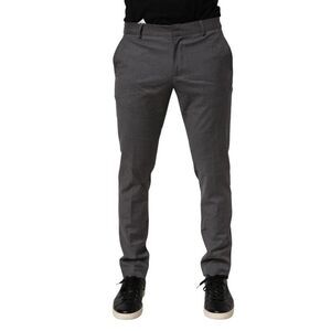 Daniele Alessandrini Polyester Formal Dress Trouser Pants Men Gray Bottoms